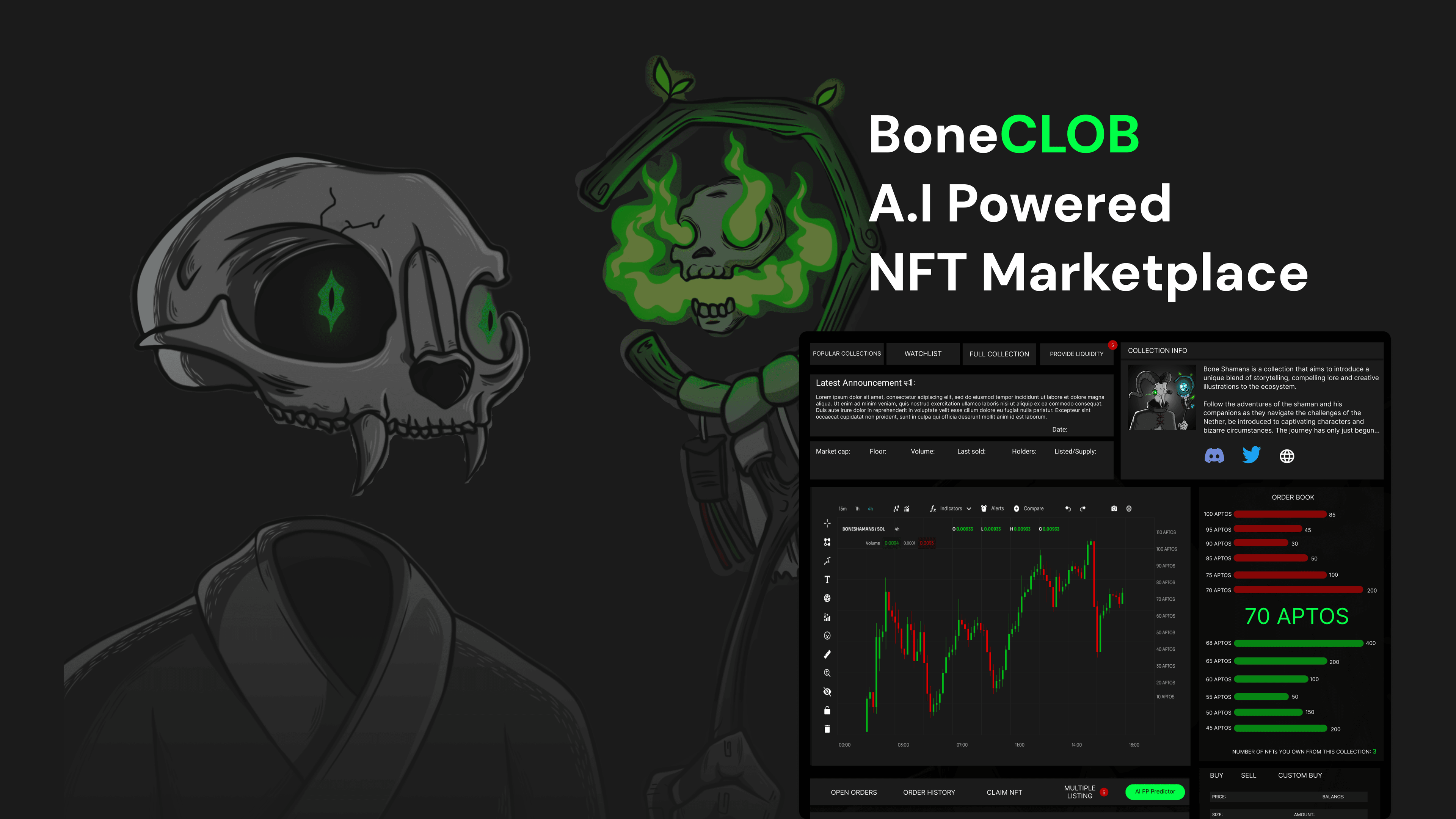 BoneCLOB AI Powered NFT Marketplace
